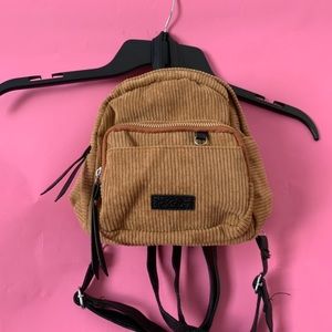 ✨Tan Mini Corduroy Backpack✨